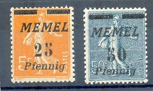 Memel 58I, 61bI ABART** MNH MINT BPP (69528
