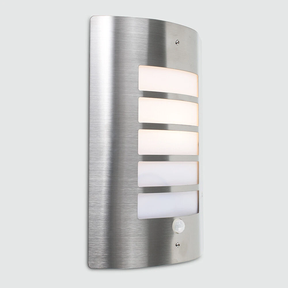 Stainless Steel Outdoor Bulkhead Wall Light PIR Motion Sensor Security Lighting