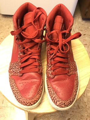 air jordan 1 red elephant print