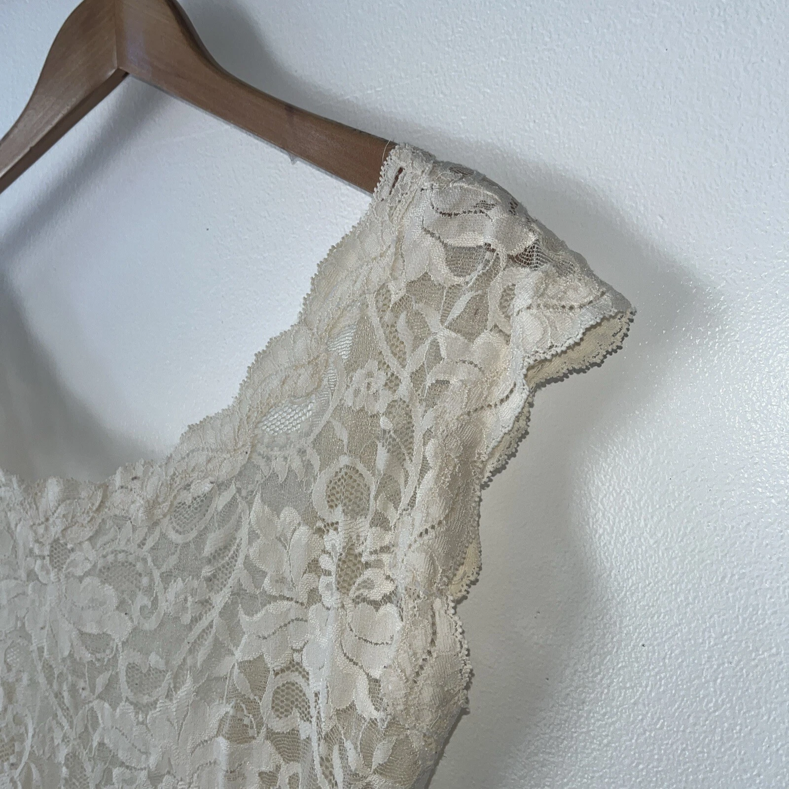 UNDERCOVER abito da sposa vintage victoria secret pizzo lingerie camicia da notte. Piccolo