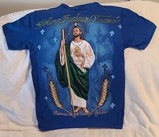 CAMISETA AZUL SAN JUDAS TADEO SANTO JUDAS APÓSTOL RELIGIOSO JUDAS TADEO