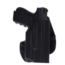 FUNDA DE PALETA OWB KYDEX PARA PISTOLAS CON UN SUREFIRE XC1 - Fibra de carbono negra