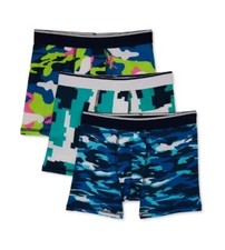 Wonder Nation Boys Camo Boxer Brief Underwear, 3-Pack, Size XL 14-16 