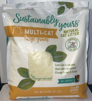 Sustainably Yours Natural Cat Litter, Multi-Cat, 10 lbs
