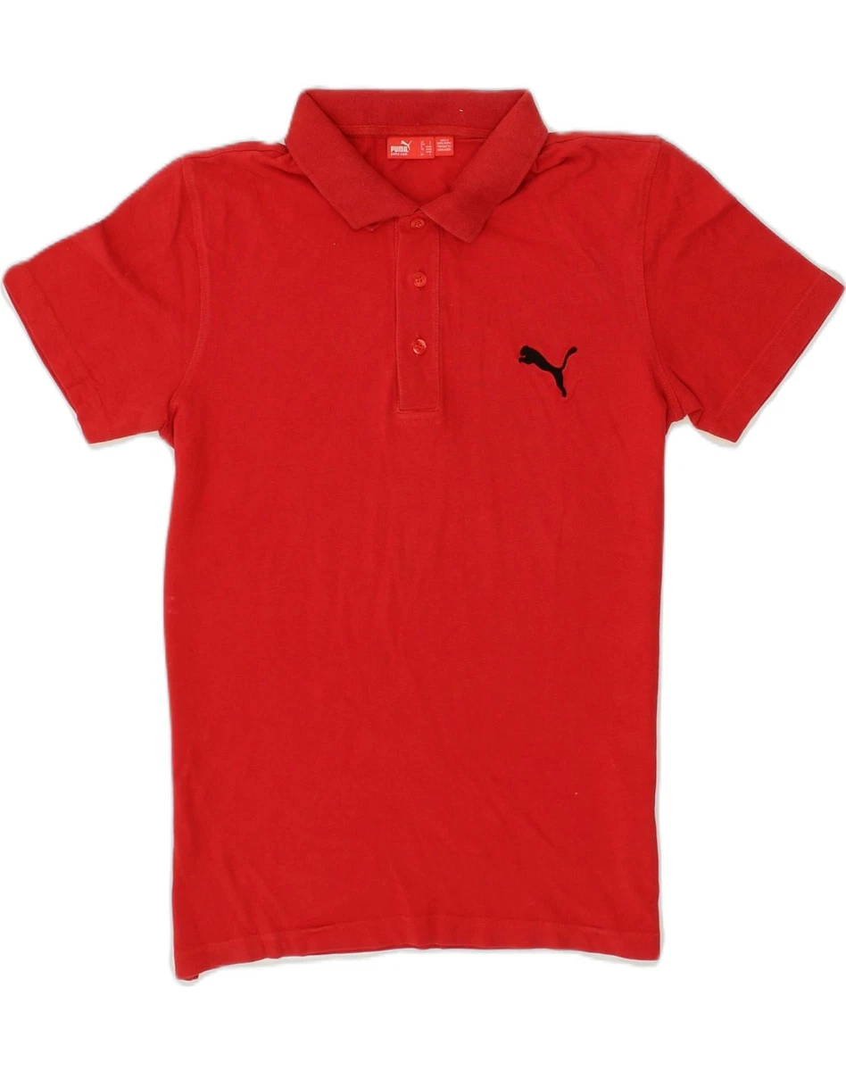 Puma red polo shirt deals
