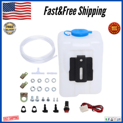 Universal,Windshield Washer Pump Reservoir Kit Fluid Reservoir Tank Bottle (USA)