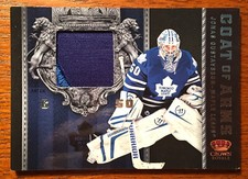 2011-12 Panini Crown Royale Jonas Gustavsson Coat of Arms Patch 13/25 Leafs