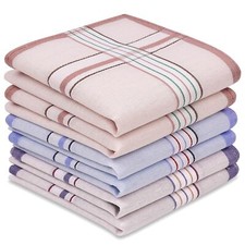 100 Cotton Men's Handkerchief 6 Piece Gift Set