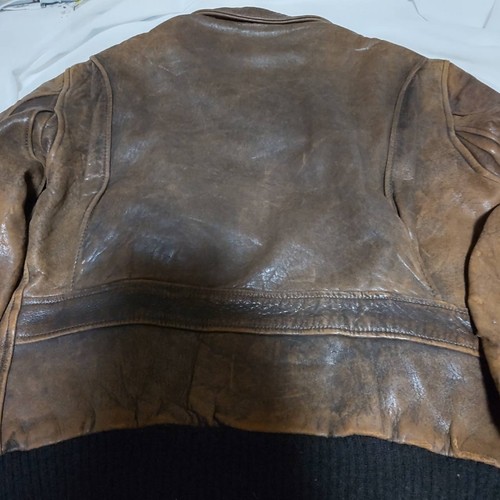 used size 40 AVIREX Type G-2 Men's Flight jacket 80's rider's jacket brown - Picture 20 of 22
