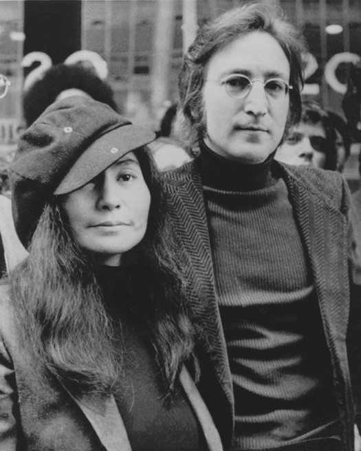 Beatles English Musician JOHN LENNON and YOKO ONO Glossy
