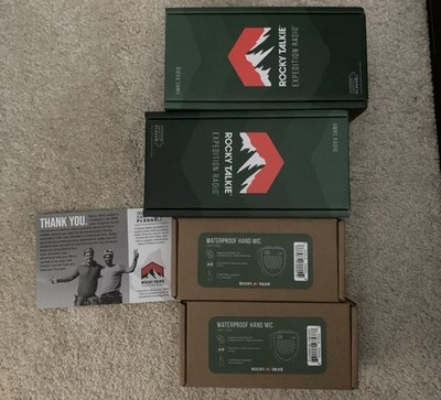 NEW Rocky Talkie Expedition Radio Kit (2 Radios and 2 Hand Mics)