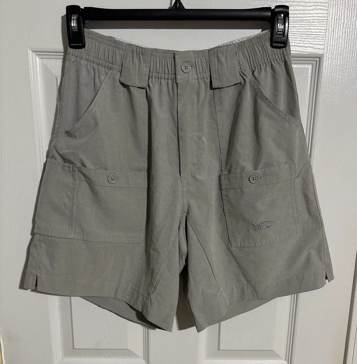 AFTCO The Original Fishing Shorts Gray Mens Size 32 Polyester / Spandex