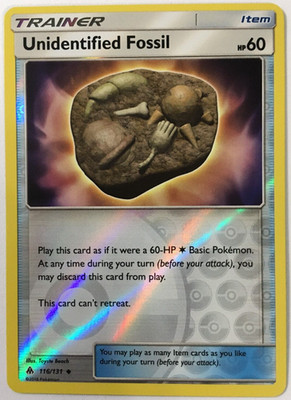 Unidentified Fossil - 116/131 - Uncommon - Reverse Holo - Forbidden Light - NM/M