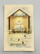 BUON NATALE BAMBINO GESÙ VECCHIA CARTOLINA OLD POSTCARD AUGURALE