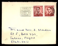 Mayfairstamps Belgium 1953 to Salem OR Cover aax_06301