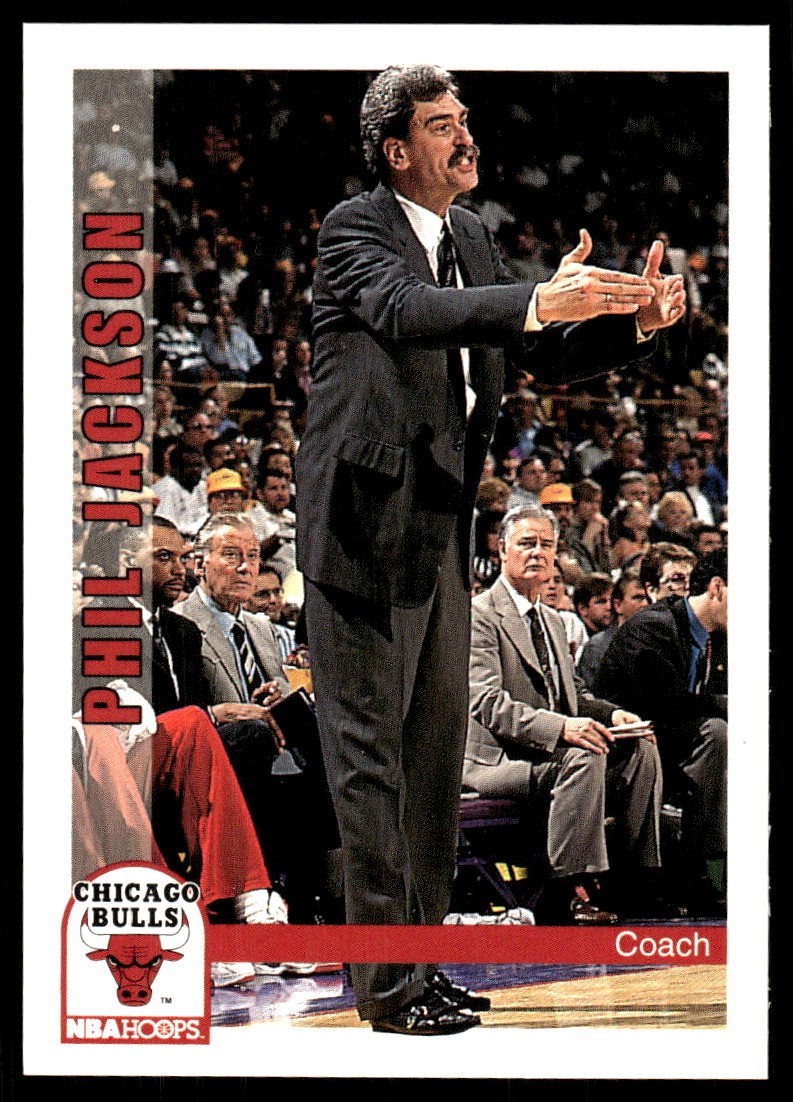 Phil Jackson 1992-93 Hoops #242 Bulls NBA READ FREE SHIPPING AutographDen