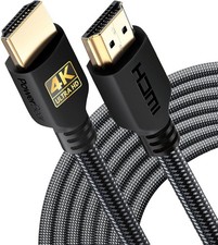 PowerBear 4K Long HDMI Cable 25 ft 2 Pack High Speed, Braided Nylon  Gold ...