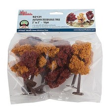 JTT Deciduous Trees Autumn 2 - 3'' - Model Railroad Tree Scenery