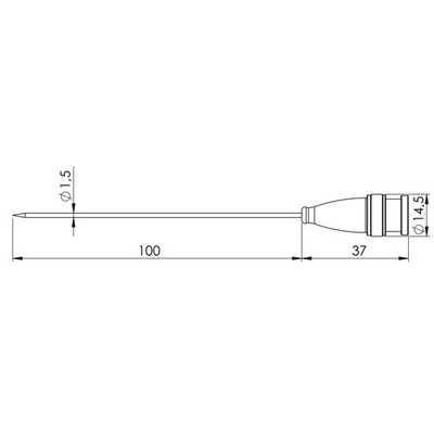 Greisinger GF 2T-E1.5 Einstechfühler -70 bis 250 °C Fühler-Typ Pt1000