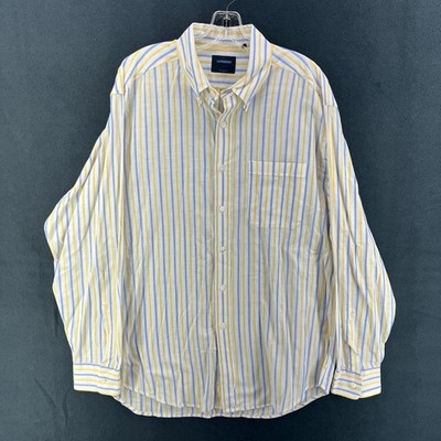 Lorenzi Shirt Mens Button Down Cotton Striped Shirt XXL Made Italy Nieman Marcus