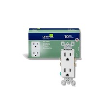 Leviton Decora 15 amps 125 V Duplex White Outlet 5-15R 10 pk 05325-WMP