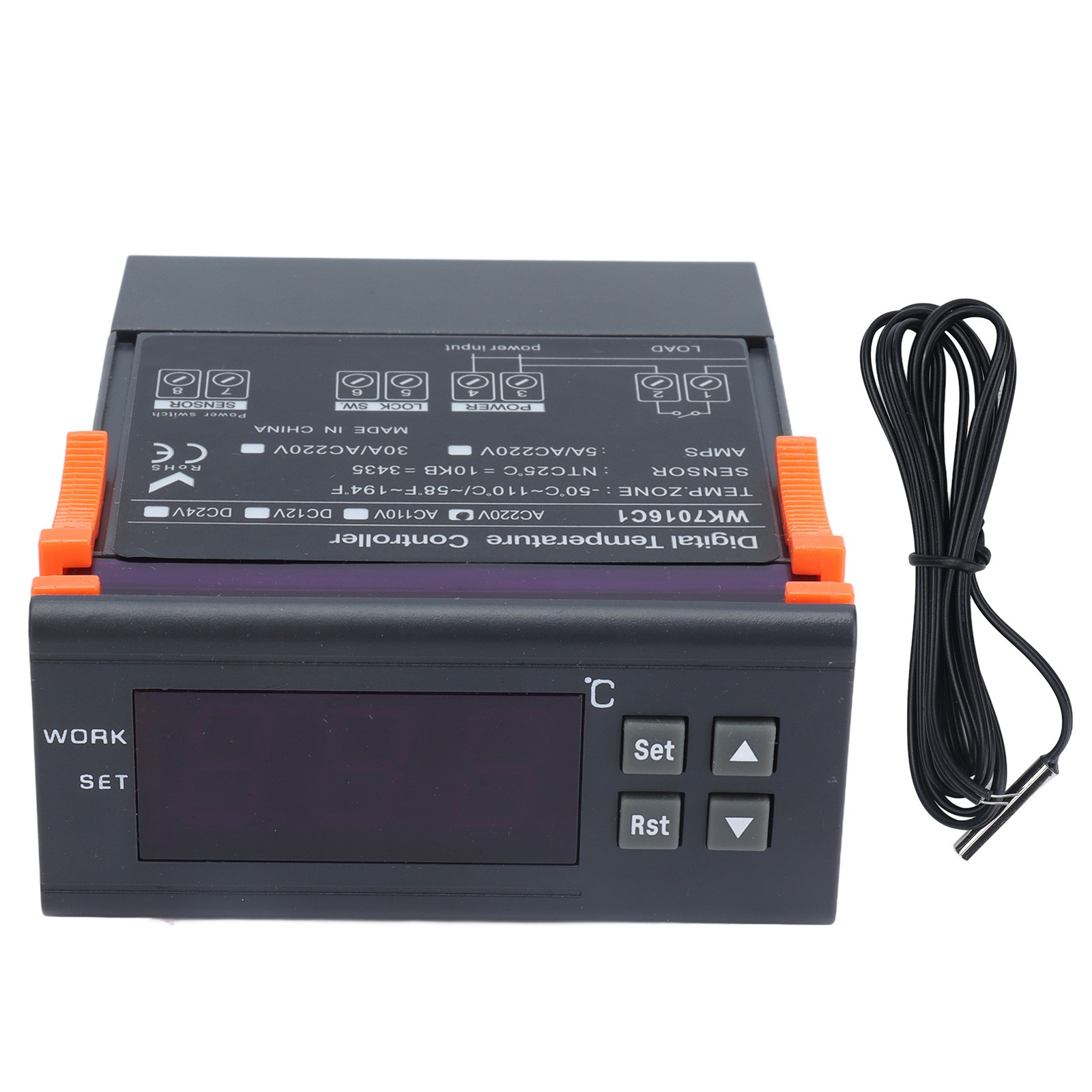Digital Temperature Controller Electronic Temp Control Thermostat With LCD Displ