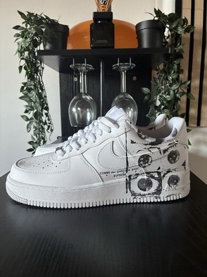 Nike Air Force 1 - Supreme - CDG Comme Des Garçons - Größe 44 - Weiß