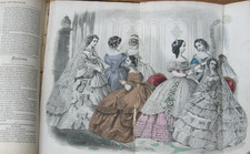 1860 Godey's Lady's Book- Fashion Needlework Leather