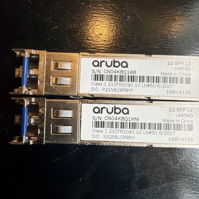Lot Of 2x Aruba J4859D 1G SFP LC LX 10km SMF Transceiver