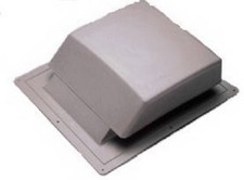 Slant-Back Roof Vent, Light Gray Plastic, 61-Sq. In. - 90123
