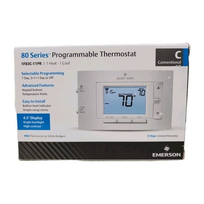 Emerson  1F83C-11NP 80 Series Non-Programmable Thermostat, 1Heat-1Cool