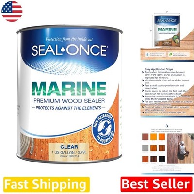 Marine Wood Sealer 1 Gallon Waterproof Stain UV Protection Low VOC