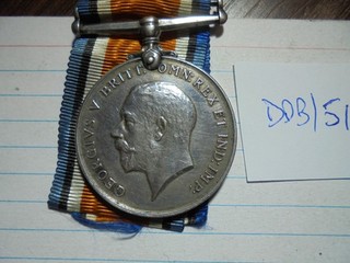 WW1 War Medal Pte 7 Yorkshire Regiment (KIA 1/7/1916) (DDB/51)