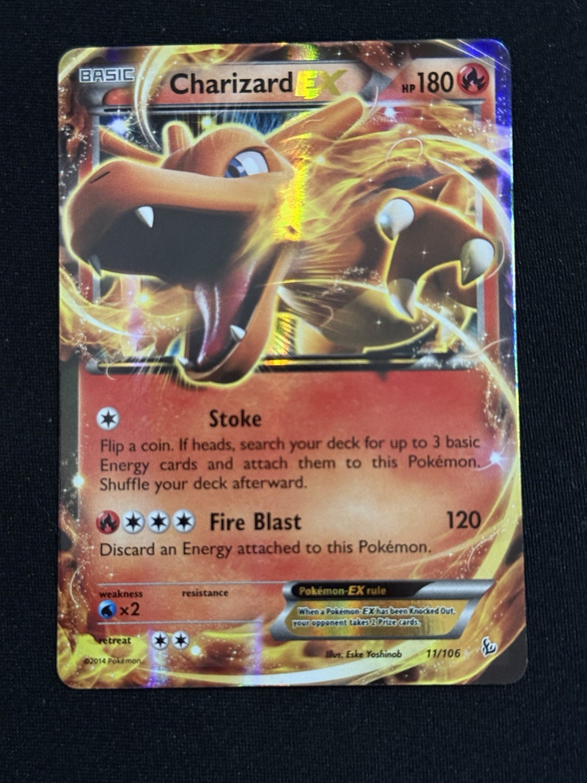 Charizard EX #11/106 - Pokémon TCG - Flashfire - Holo - NM