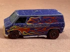 Vintage 1974 Hot Wheels Redline Wheels Super Van Blue With Flames Hong Kong Base