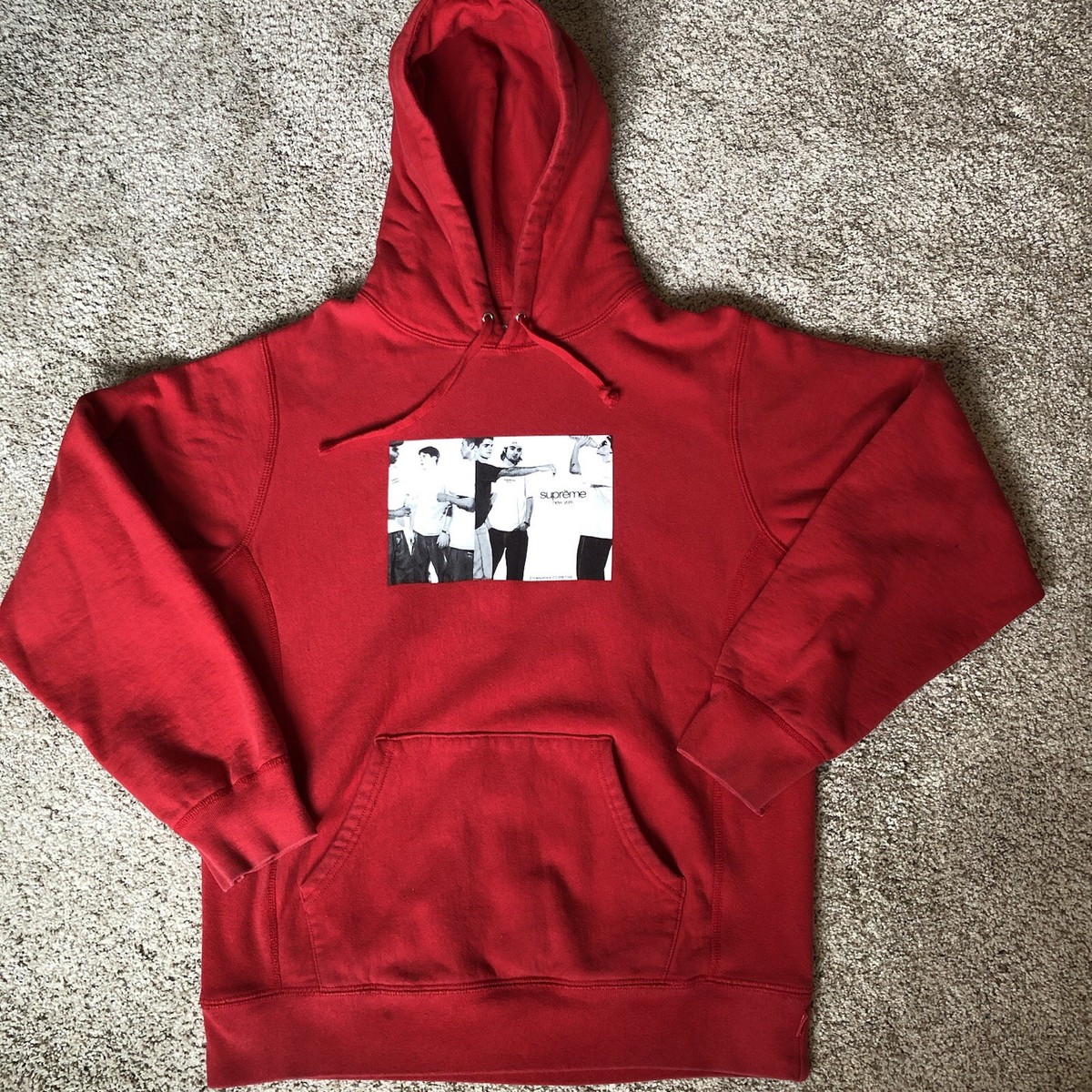Supreme Classic Ad Hooded Sweatshirt Medium M Red SS19 Supreme Classic Ad Hooded Sweatshirt Medium M Red SS19