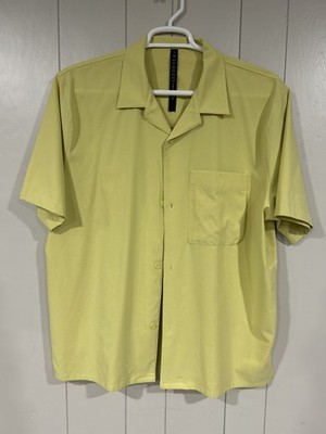 Lululemon Airing Easy Camp Collar Shirt Finch Yellow Mens XLarge Button Up