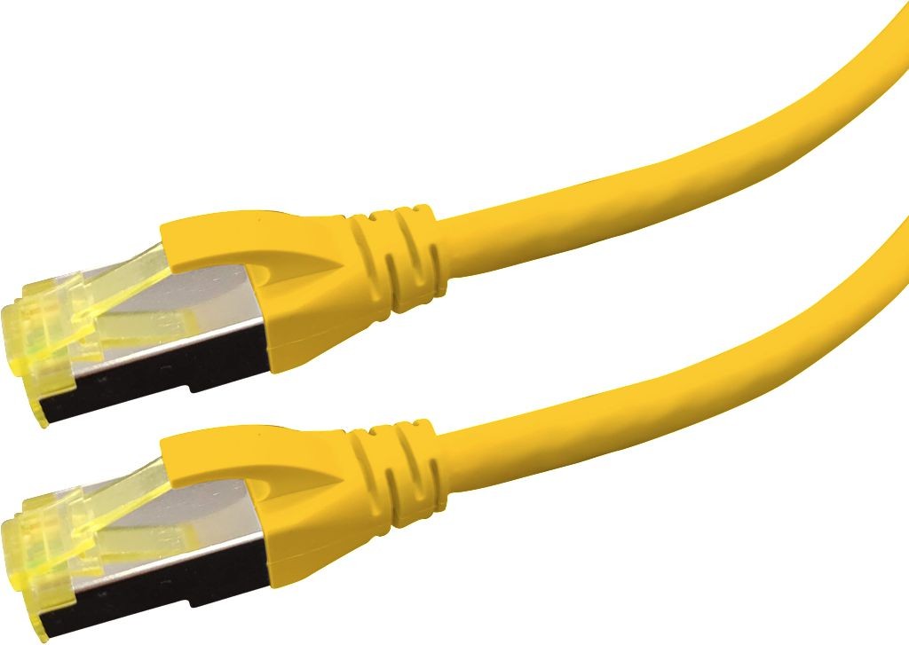 LOGON PREMIUM APR6A150Y Cat6a S/FTP Patch Cable 15m Yellow LSOH RJ45