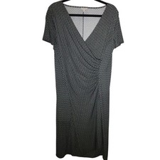 Talbots Short Sleeve Black & White Knit Dress size 0X