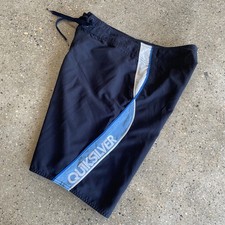 Vintage Y2K Quicksilver Stripe Surf Board Sho...