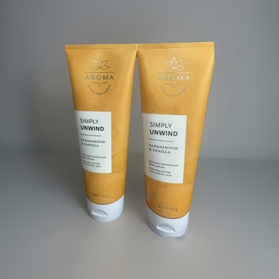 Bath & Body Works Sandalwood Vanilla Aromatherapy Body Cream Lotion Two
