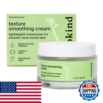 Cocokind Texture Smoothing Cream Face Moisturizer Squalane Celery Seed And