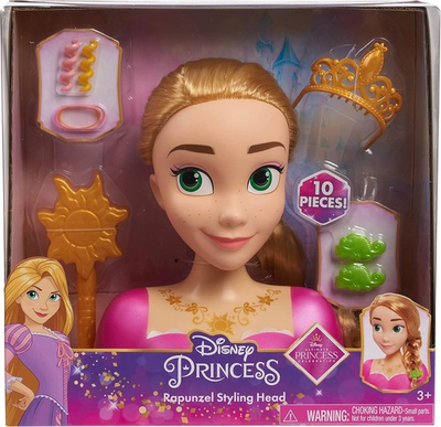 #ad Disney Princess Rapunzel Styling Head 14 pieces Pretend Play Blond Hair $26.99