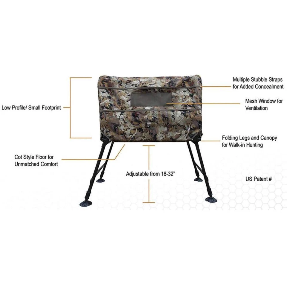 MOmarsh Invisi Lab Dog Blind Optifade Marsh Durable Outdoor Hunting Gear - Image 2 of 4