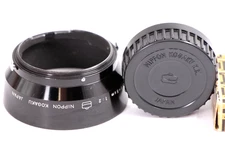 Nikon Tick Mark Lens Hood Nikkor-S 5cm f2 50mm & Nippon Kogaku KK Rear cap Japan