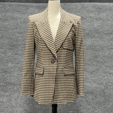 Veronica Beard Blazer Womens 10 Navy Multi Livvy Dickey Jacket Check Plaid