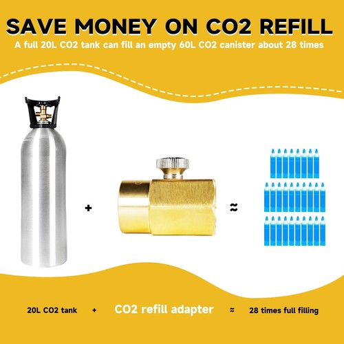 CO2 Cylinder Refill Adapter for CGA320 CO2 Tank to Refill TR21-4 CO2 Canister... - Picture 2 of 7