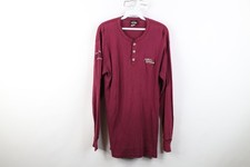Vintage 90s Harley Davidson Mens Large Thermal Ribbed Knit Henley T-Shirt USA