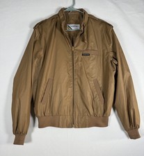 VTG Members Only Jacket Mens 42 Large Brown Iconic Racer Bomber Europe Craft 80s