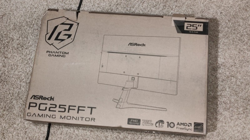 ASRock Phantom Gaming PG25FFT, 24" FHD 1080p 180hz Monitor with Stand